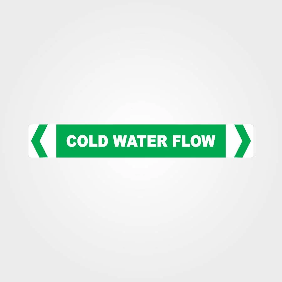 Cold Water Flow Pipe Marker