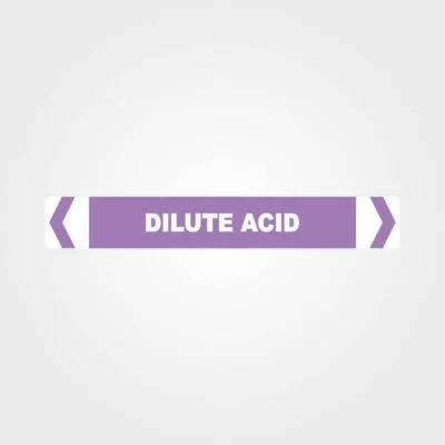 Dilute Acid Pipe Marker