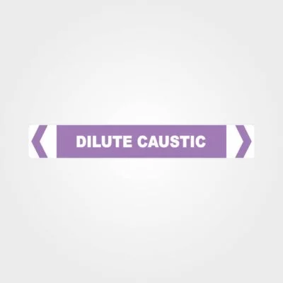 Dilute Caustic Pipe Marker