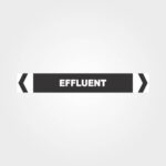 Effluent Pipe Marker - Black Pipe Marker