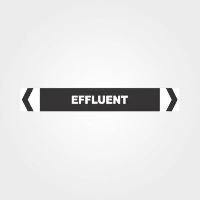 Effluent Pipe Marker - Black Pipe Marker