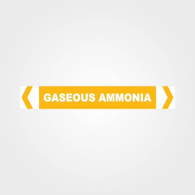 Gaseous Ammonia Pipe Marker