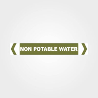 Non Potable Water Pipe Marker - olive colour