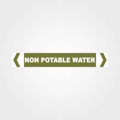 Non Potable Water Pipe Marker - olive colour