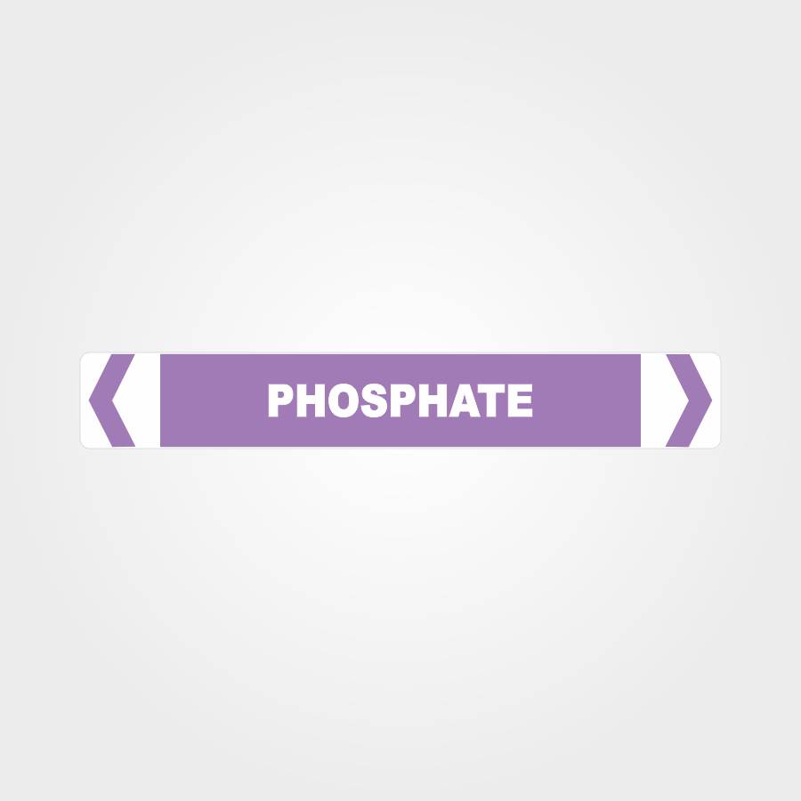 Phosphate Pipe Marker - Acid Pipe Labels - HAZARD SIGNS NZ