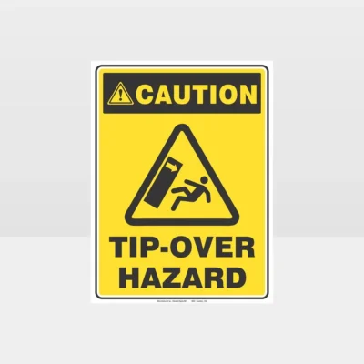 Caution Tip-Over Hazard Sign