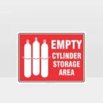 Empty Cylinder Storage Area Sign