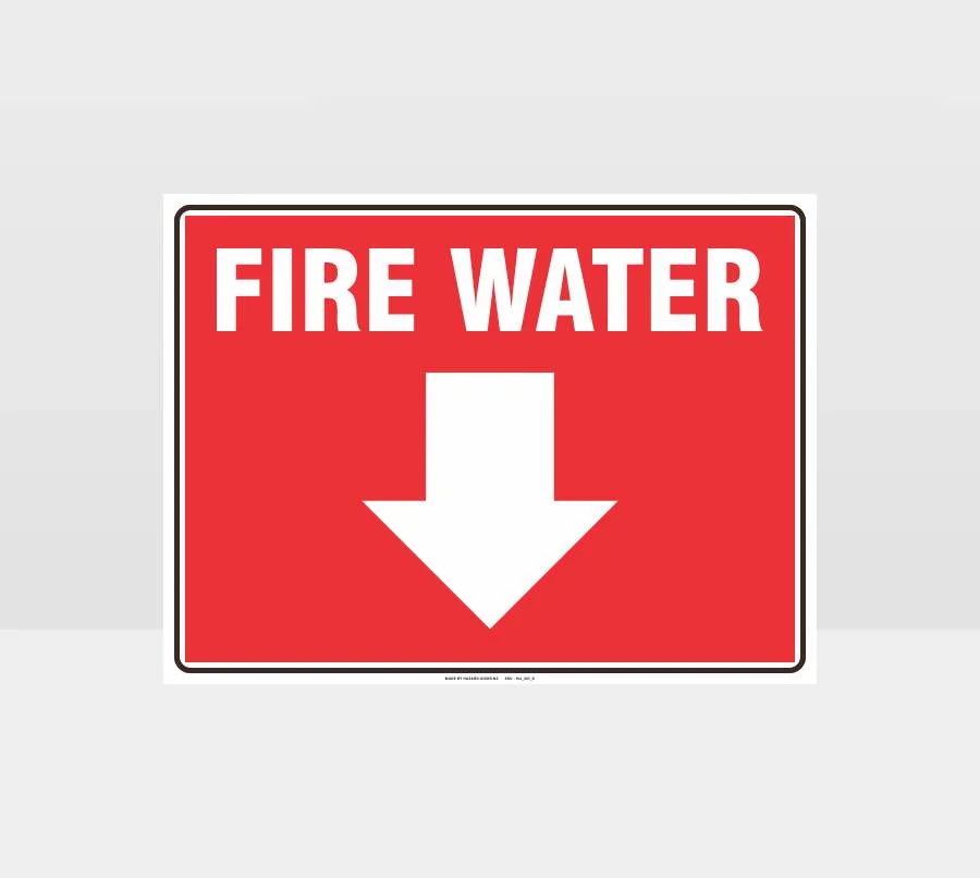 fire_307_D Fire Water Direction Sign
