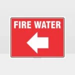 Fire Water Direction Sign