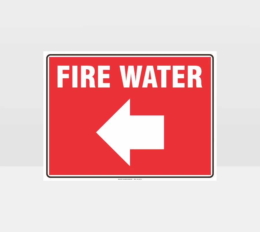 fire_307_L Fire Water Direction Sign