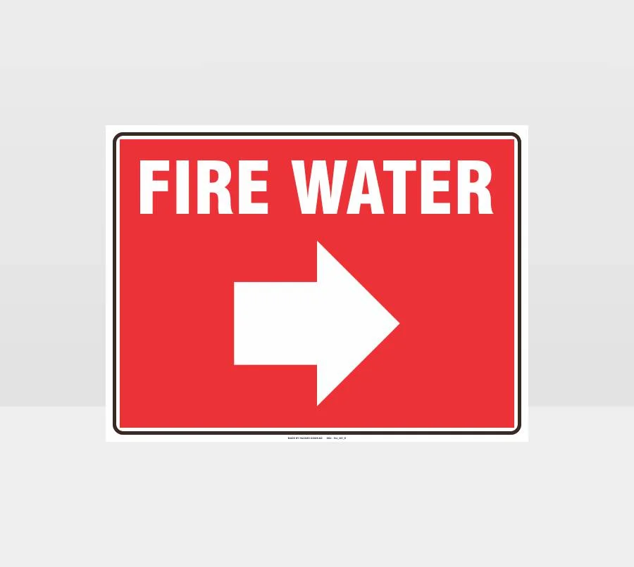 fire_307_R Fire Water Direction Sign