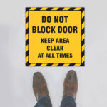 Do Not Block Door Floor Sign