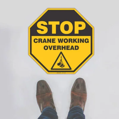 Stop Crane Working Overhead Floor Sign