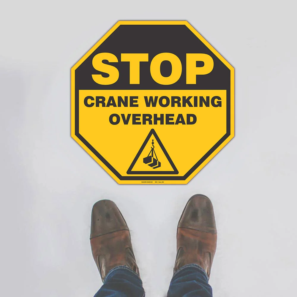 Stop Crane Working Overhead Floor Sign