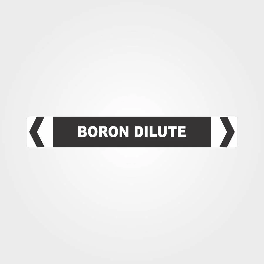 Boron Dilute Pipe Marker