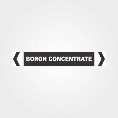 Boron Concentrate Pipe Marker
