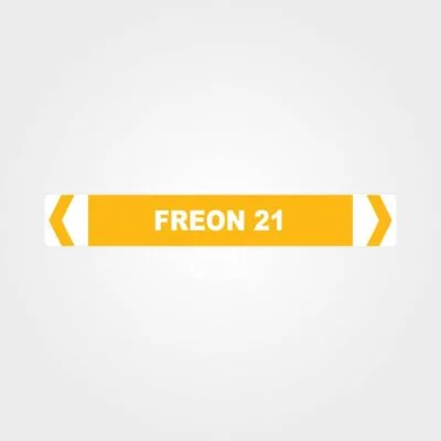 Freon 21 Pipe Marker