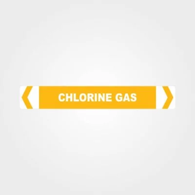 Chlorine Gas Pipe Marker