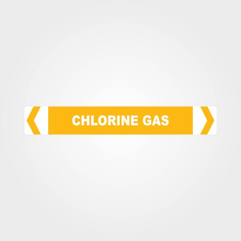 Chlorine Gas Pipe Marker