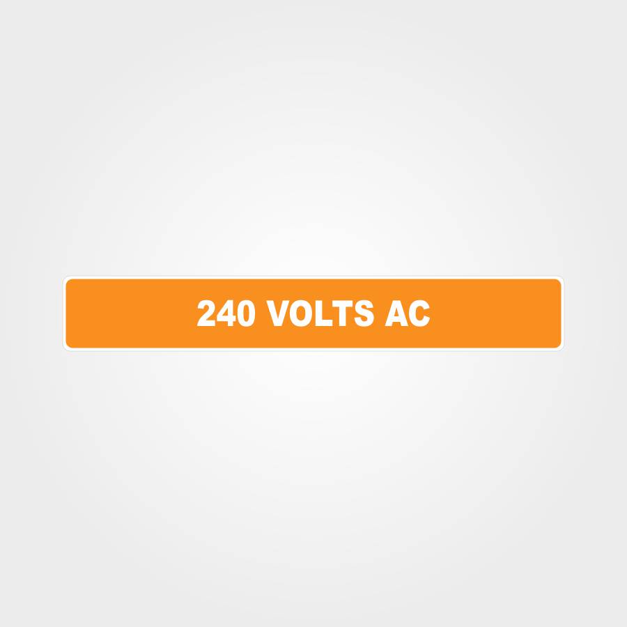 240 Volts AC Pipe Marker