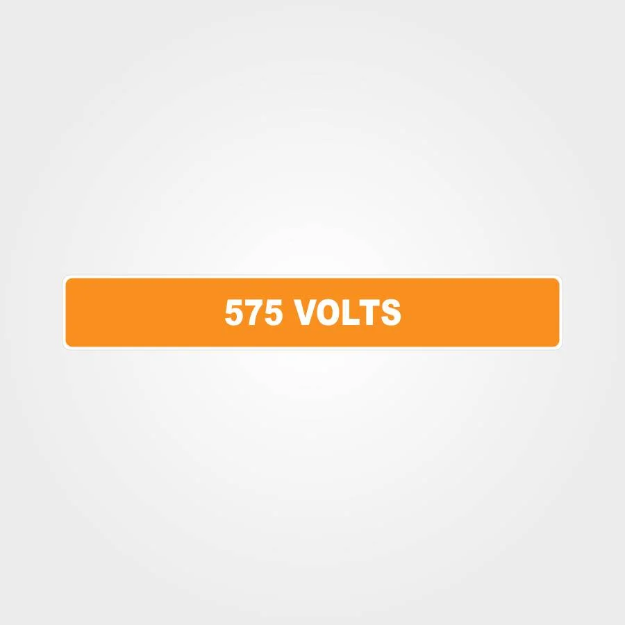 575 Volts Pipe Marker