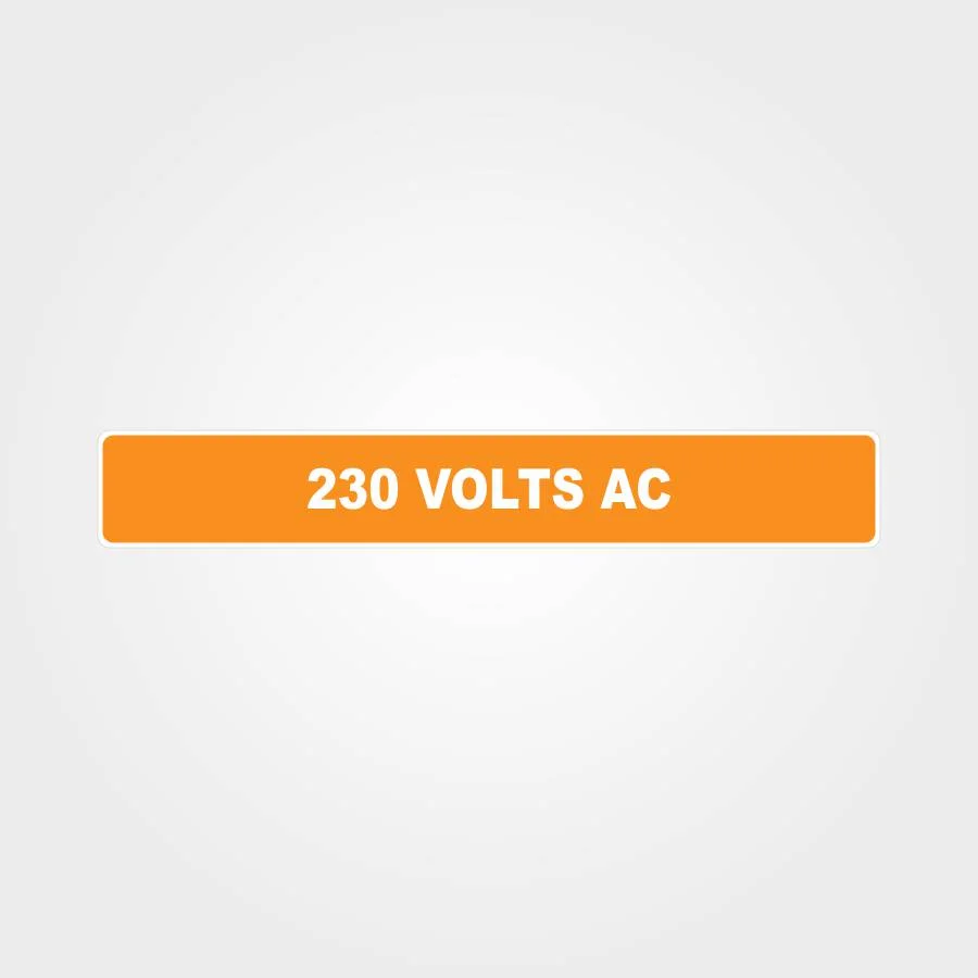 230 Volts AC Pipe Marker