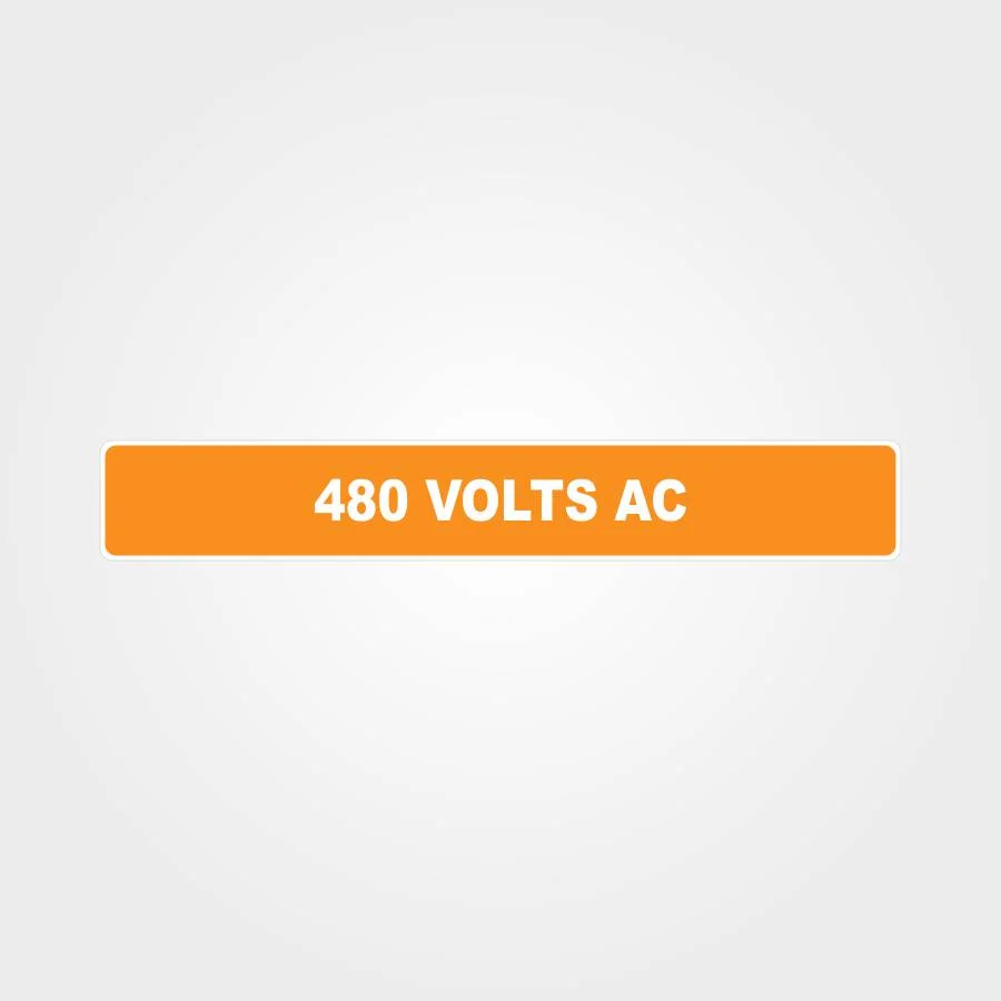 480 Volts AC Pipe Marker