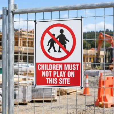 Children Must Not Play On This Site Sign NZ
