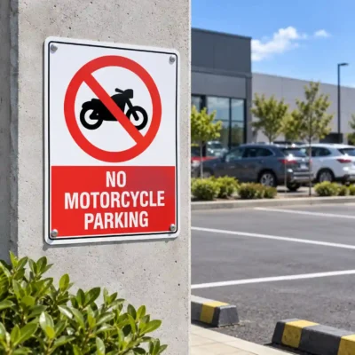 No Motorcycle Parking Sign NZ