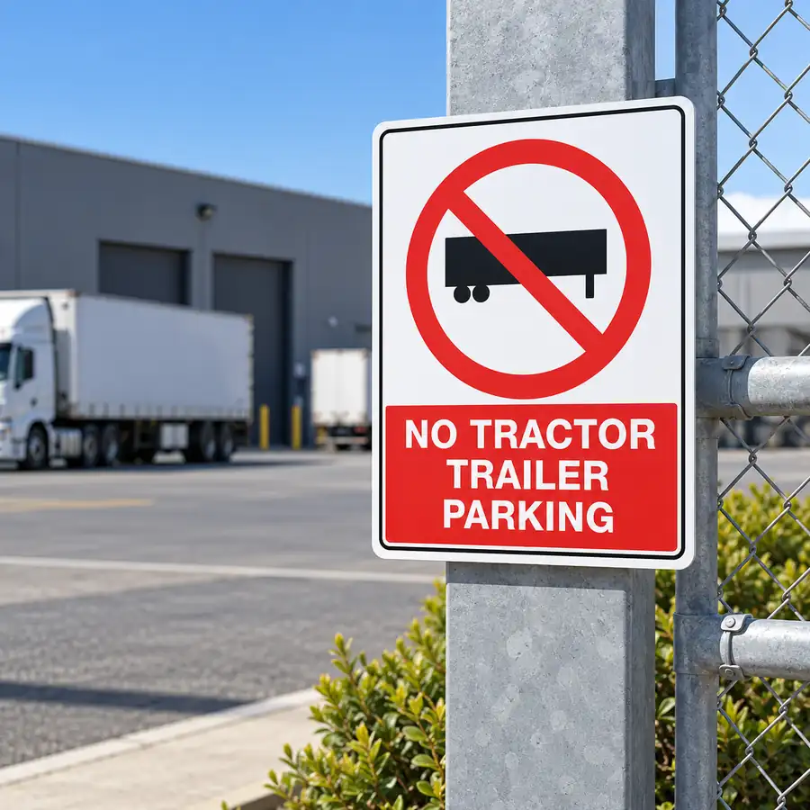 no-tractor-trailer-parking-use-case No Tractor Trailer Parking Sign NZ