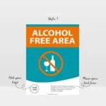 Custom Alcohol Free Area Sign