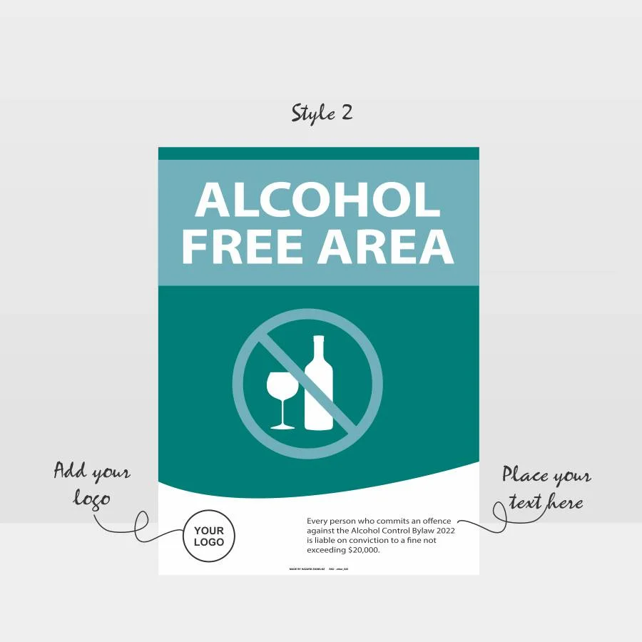 other_625_style2 Custom Alcohol Free Area Sign