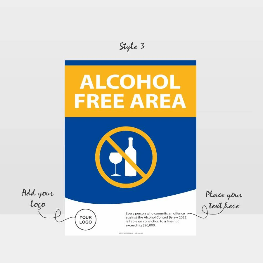 other_625_style3 Custom Alcohol Free Area Sign
