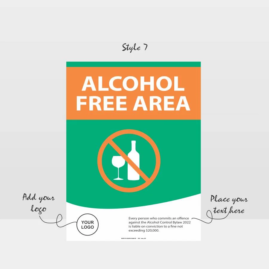 other_625_style7 Custom Alcohol Free Area Sign