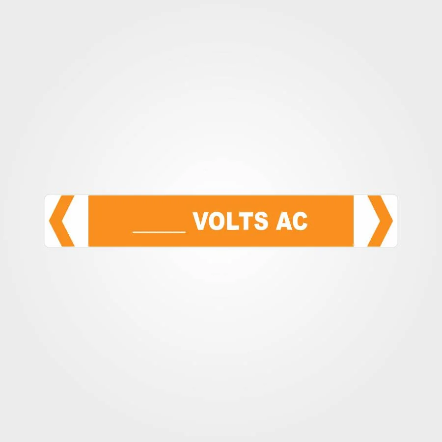 Custom Volts AC Pipe Marker
