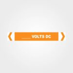 Custom Volts DC Pipe Marker