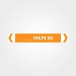Custom Volts DC Pipe Marker