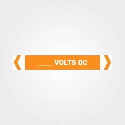 Custom Volts DC Pipe Marker