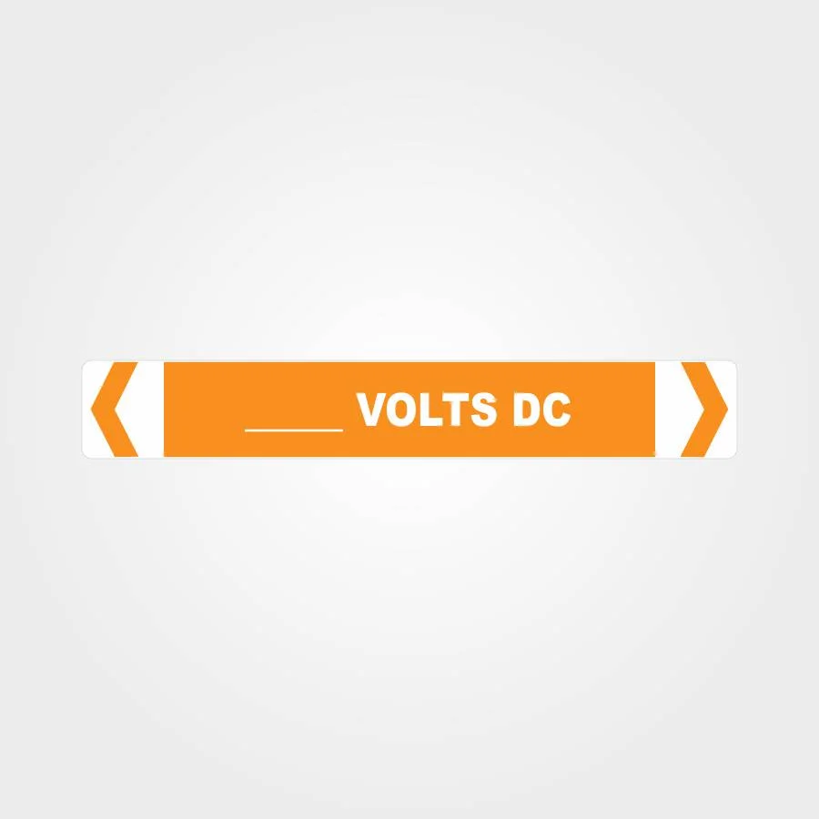 Custom Volts DC Pipe Marker