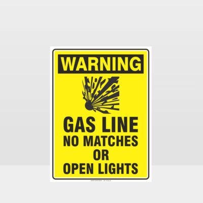 Warning Gas Line Sign