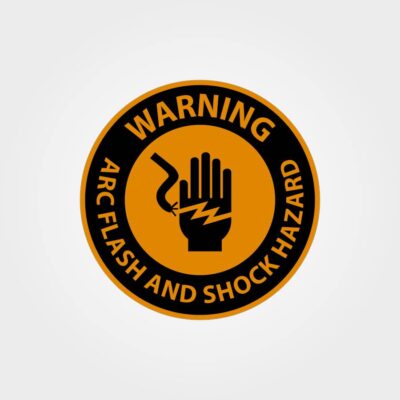 Warning Arc Flash And Shock Hazard Label