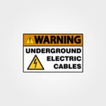 Warning Underground Electrical Cables Label