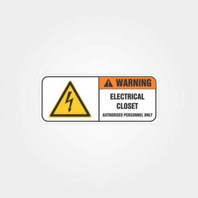 Warning Electrical Closet Label