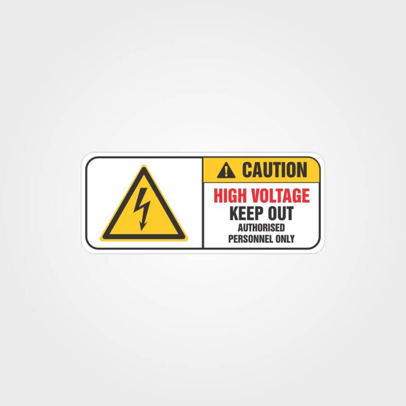 Caution High Voltage Keep Out Label