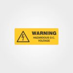 Warning Hazardous D.C. Voltage Label