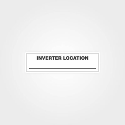 Inverter Location Label