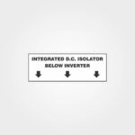 Integrated D.C. Isolator Below Inverter Label (Arrows Down)
