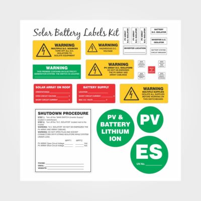Solar Battery Labels Kit
