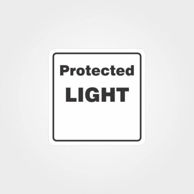 Protected Light Labels - White