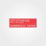Hazardous D.C. Voltage Label